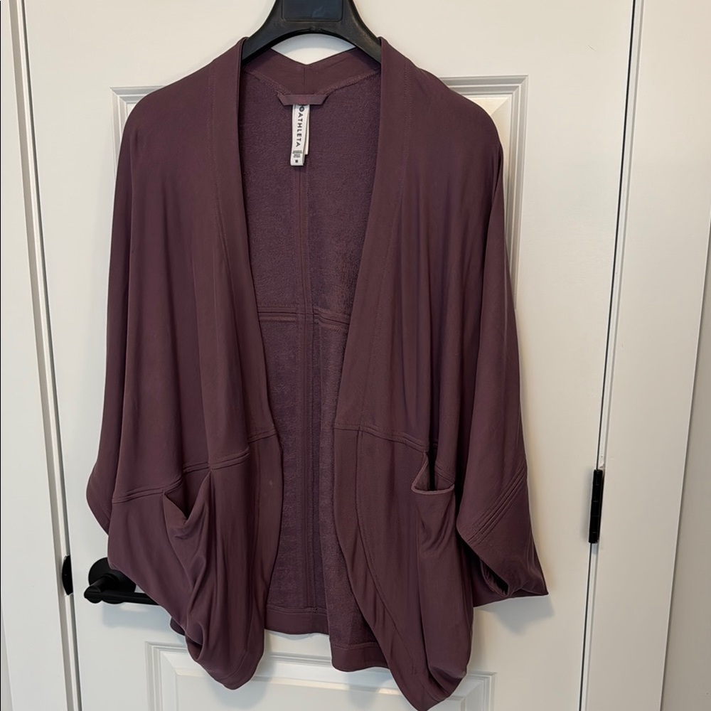 Purple Open Front Cardigan